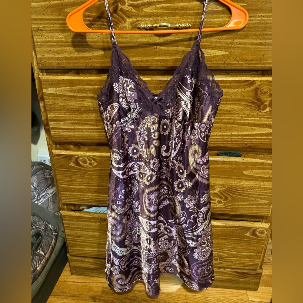 Adonna Purple Paisley Chemise